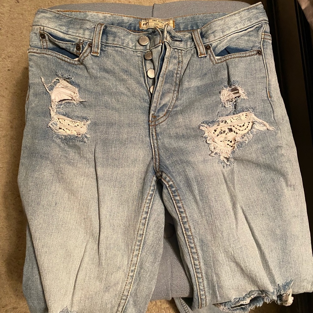 Highwaisted Free people Cropped Jeans - Picture 4 of 6